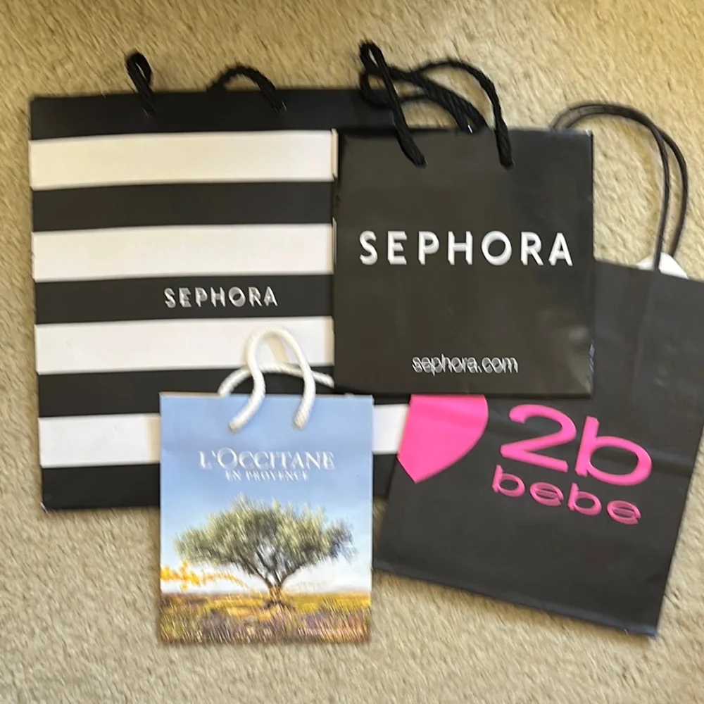 Sephora and L'Occitane Shopping Bags
